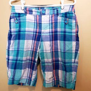 Blue Plaid Shorts